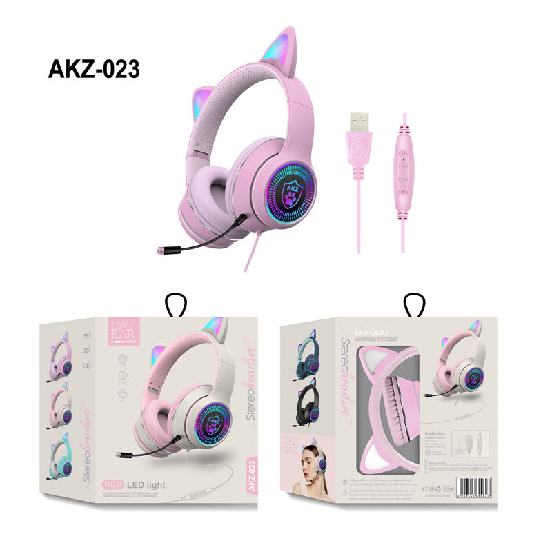 AKZ-023 RGB Cat Ear Gaming Headset