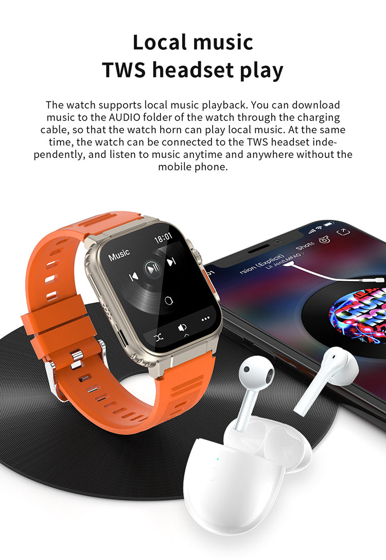 Wholesales smartwatch A70 1.96Inch full touch bt call sport watch A70 best design smart watch bands