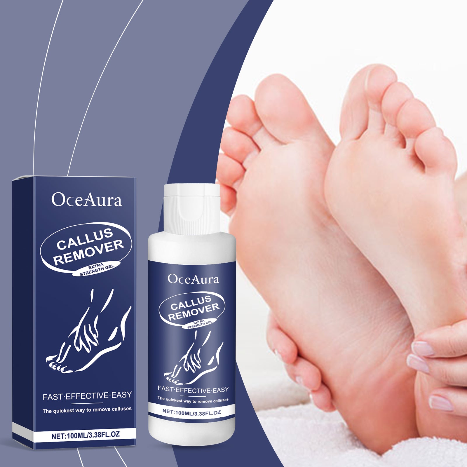 OceAura Foot Exfoliating Gel Gentle Moisturizing Care Softens Foot Skin Dead Skin Foot Gel