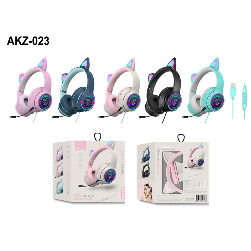 AKZ-023 RGB Cat Ear Gaming Headset