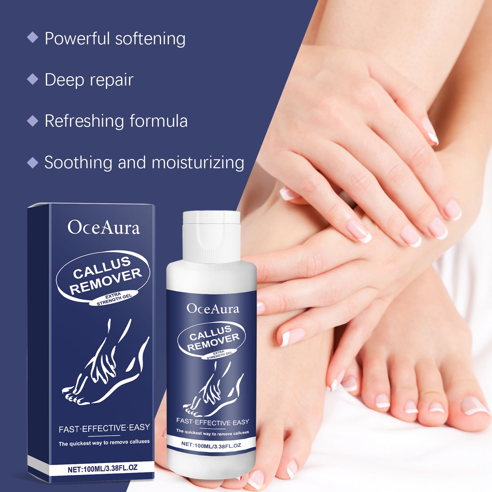 OceAura Foot Exfoliating Gel Gentle Moisturizing Care Softens Foot Skin Dead Skin Foot Gel