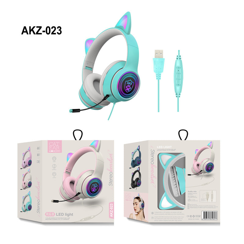 AKZ-023 RGB Cat Ear Gaming Headset