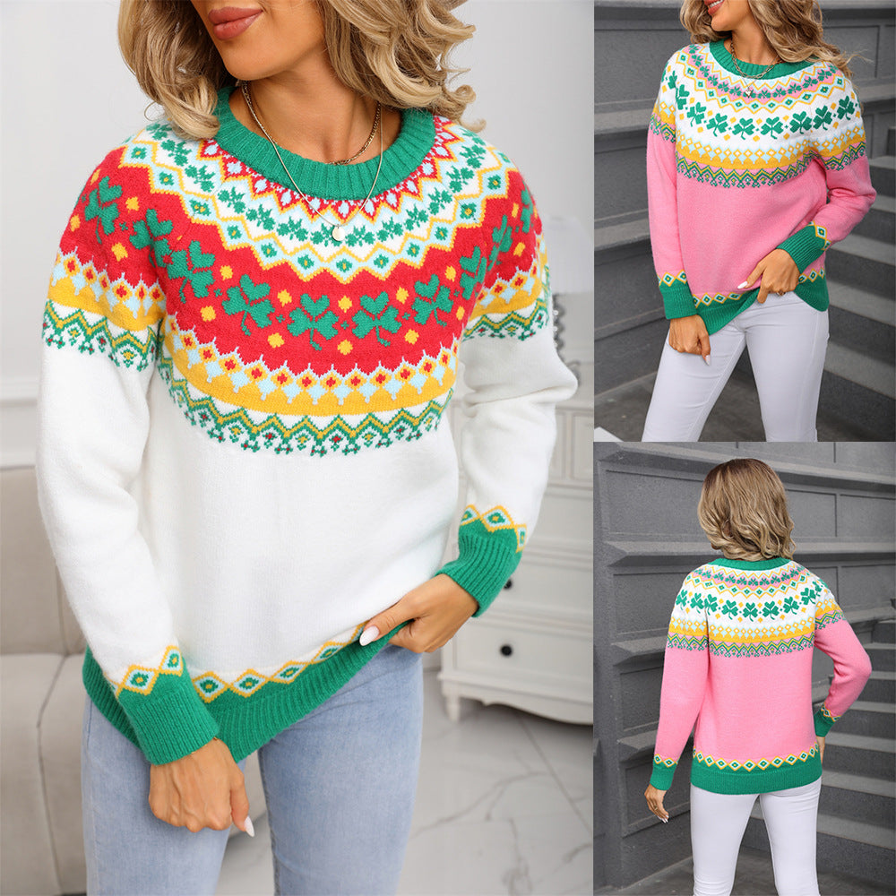 Women's Christmas sweater with pullover
