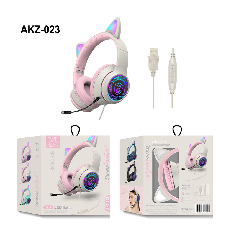 AKZ-023 RGB Cat Ear Gaming Headset
