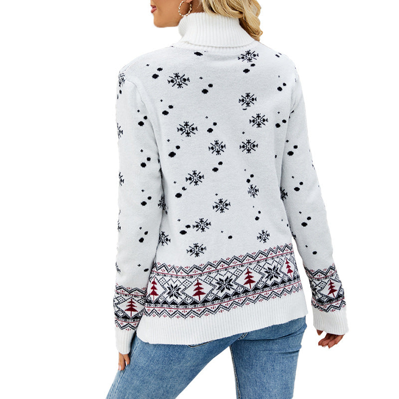 Santa Claus reindeer knit sweater lazy casual sweater base shirt