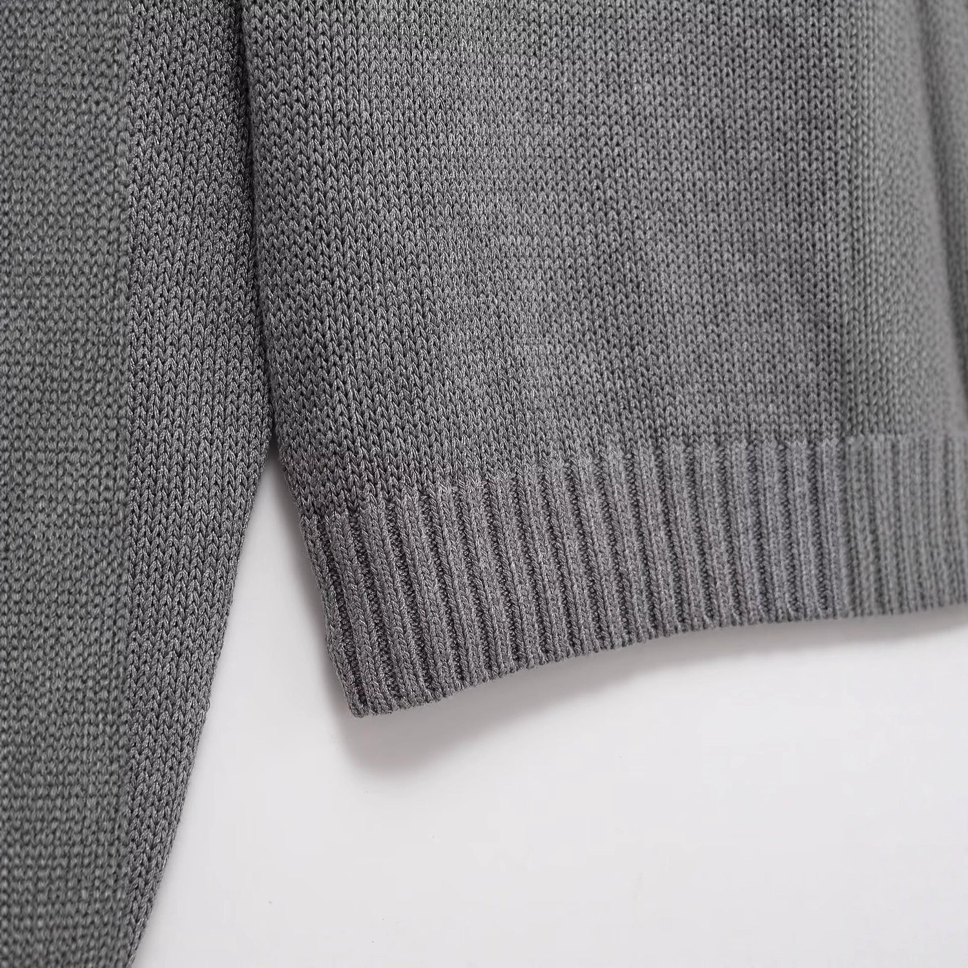 Round neck button decoration pullover knitted sweater top for women