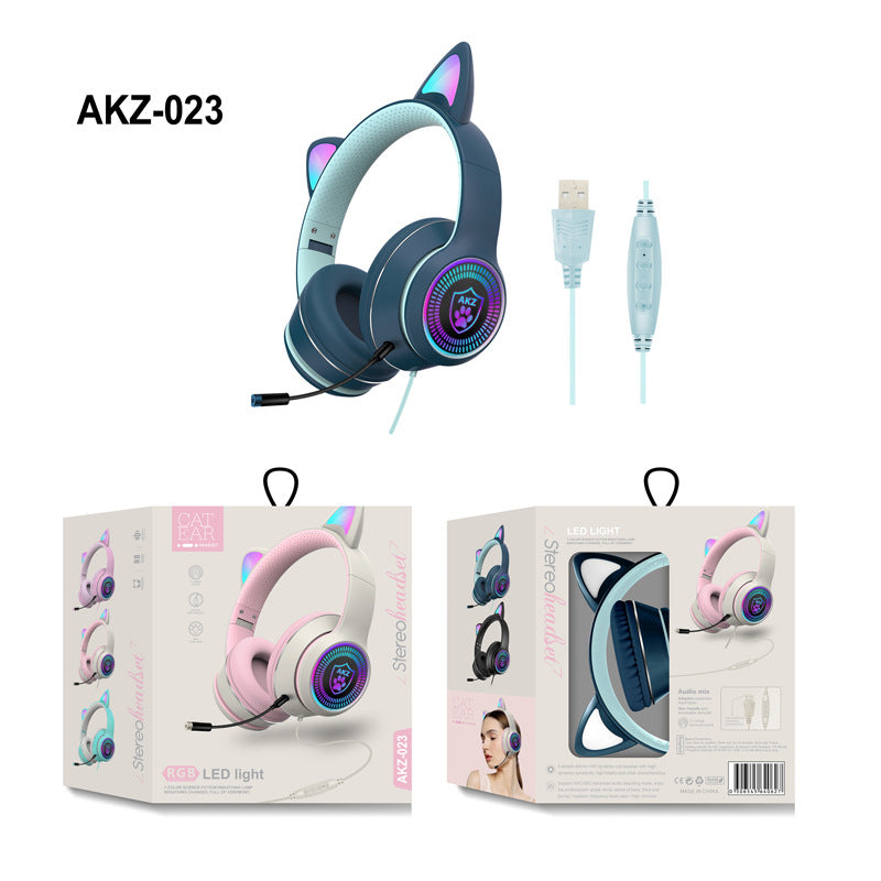 AKZ-023 RGB Cat Ear Gaming Headset